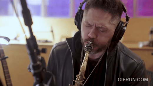 Nick Biello performing at The Grand Street Recording Studio